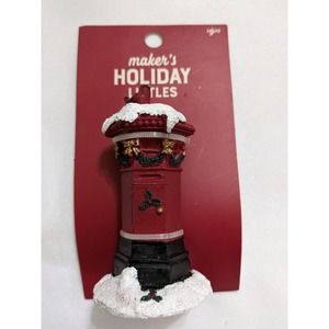 Christmas Makers Holiday Littles Winter Home Decor Mailbox Cardinal Bird New